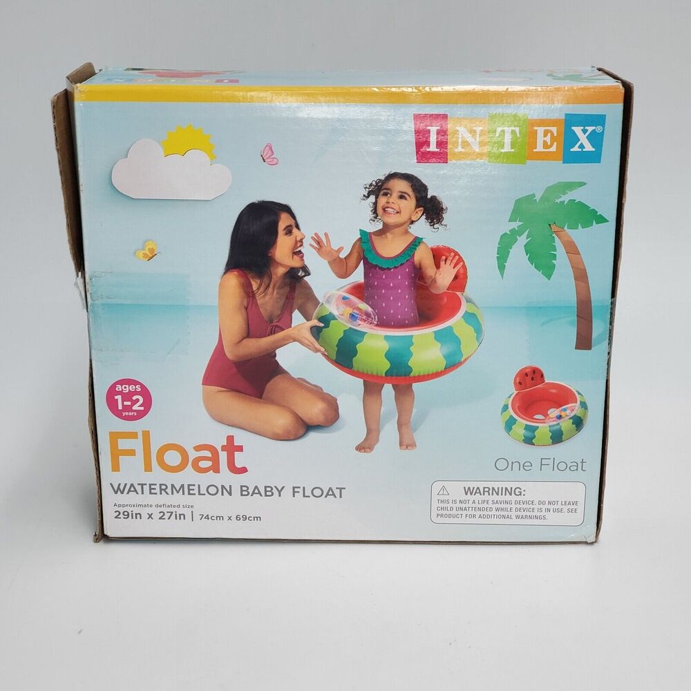 Intex Watermelon Baby‎ Float Inflatable Pool Ring Ages 1-2 Years New